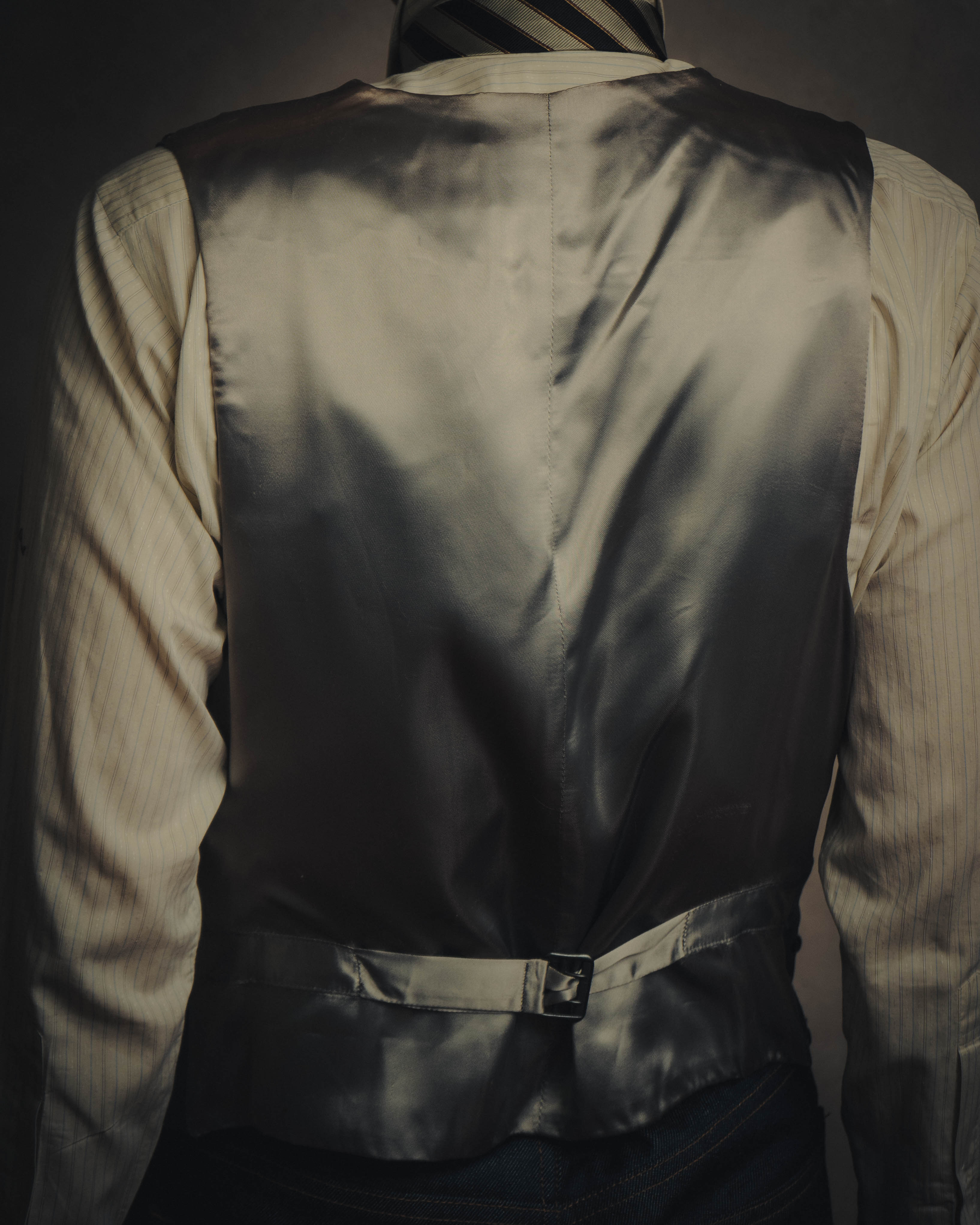 -SPECIAL- “Maison Martin Margiela” 07SS Studded wool leather tailored vest