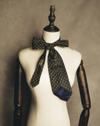 "GUCCI" 80's Nautical patterned silk necktie