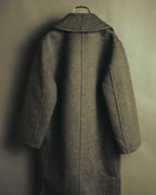 “BALENCIAGA” 00’s-10’s Wool angora wide-lapel coat