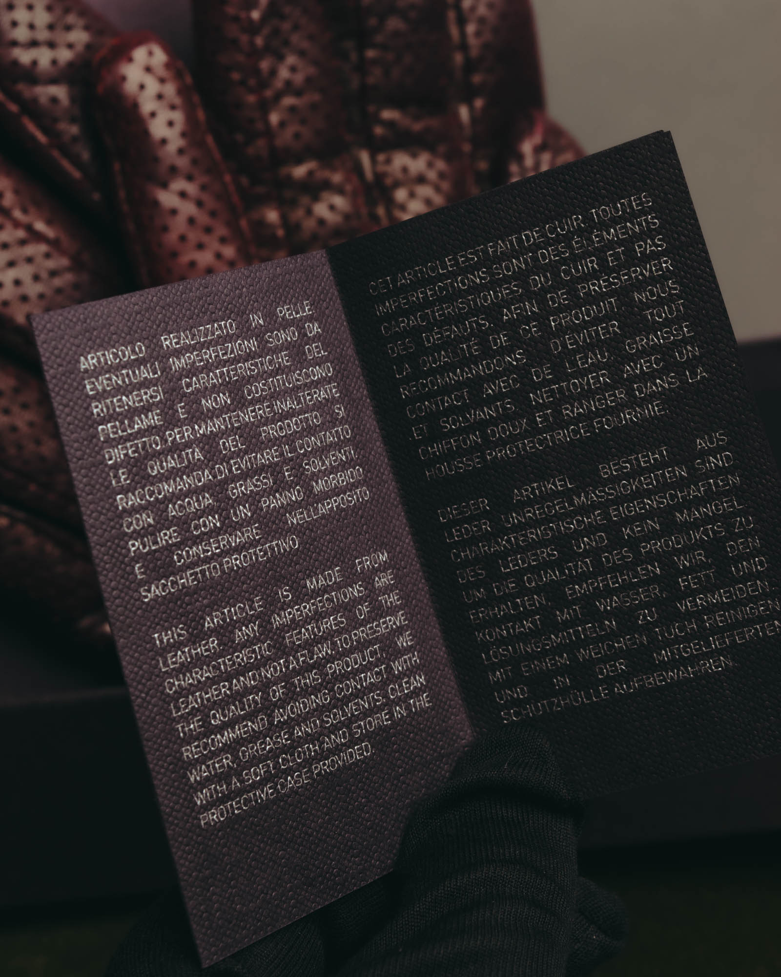 "VALENTINO GARAVANI" 2010's Burgundy perforated leather gloves