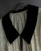 "Christian Dior" Jacquard balloon sleeve dress pullover