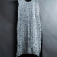 "BALENCIAGA" cracked wool sleeveless dress