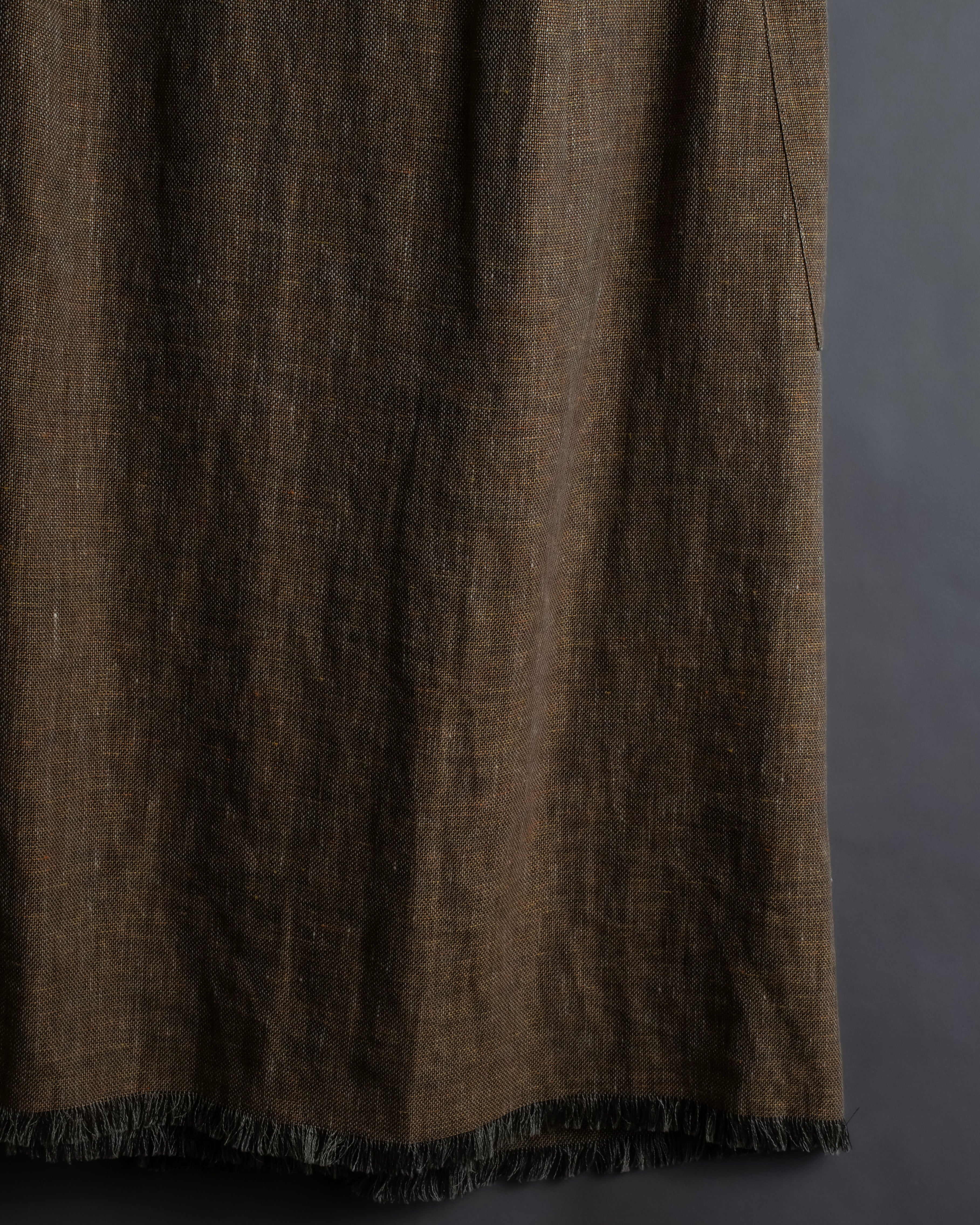 "HERMES" Gaultier period fringe design wrap skirt