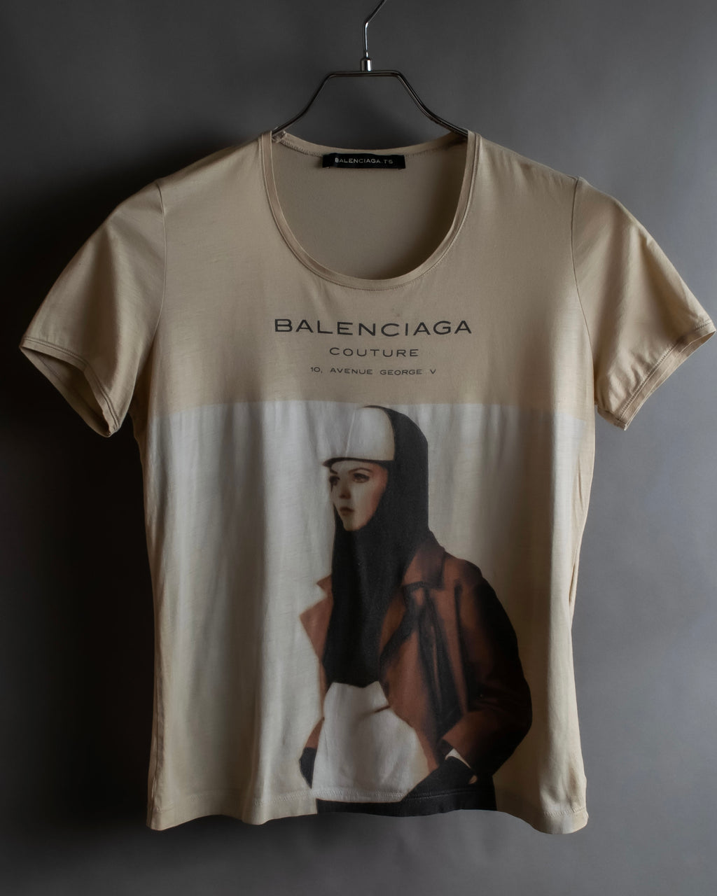 "BALENCIAGA" Painting graphic logo engraved T-shirt