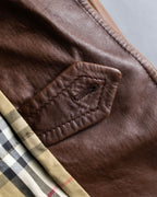 "Burberrys" Vintage-inspired leather oversized trench coat