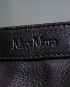 "Max Mara" Horizontal tuck design 2way leather bag