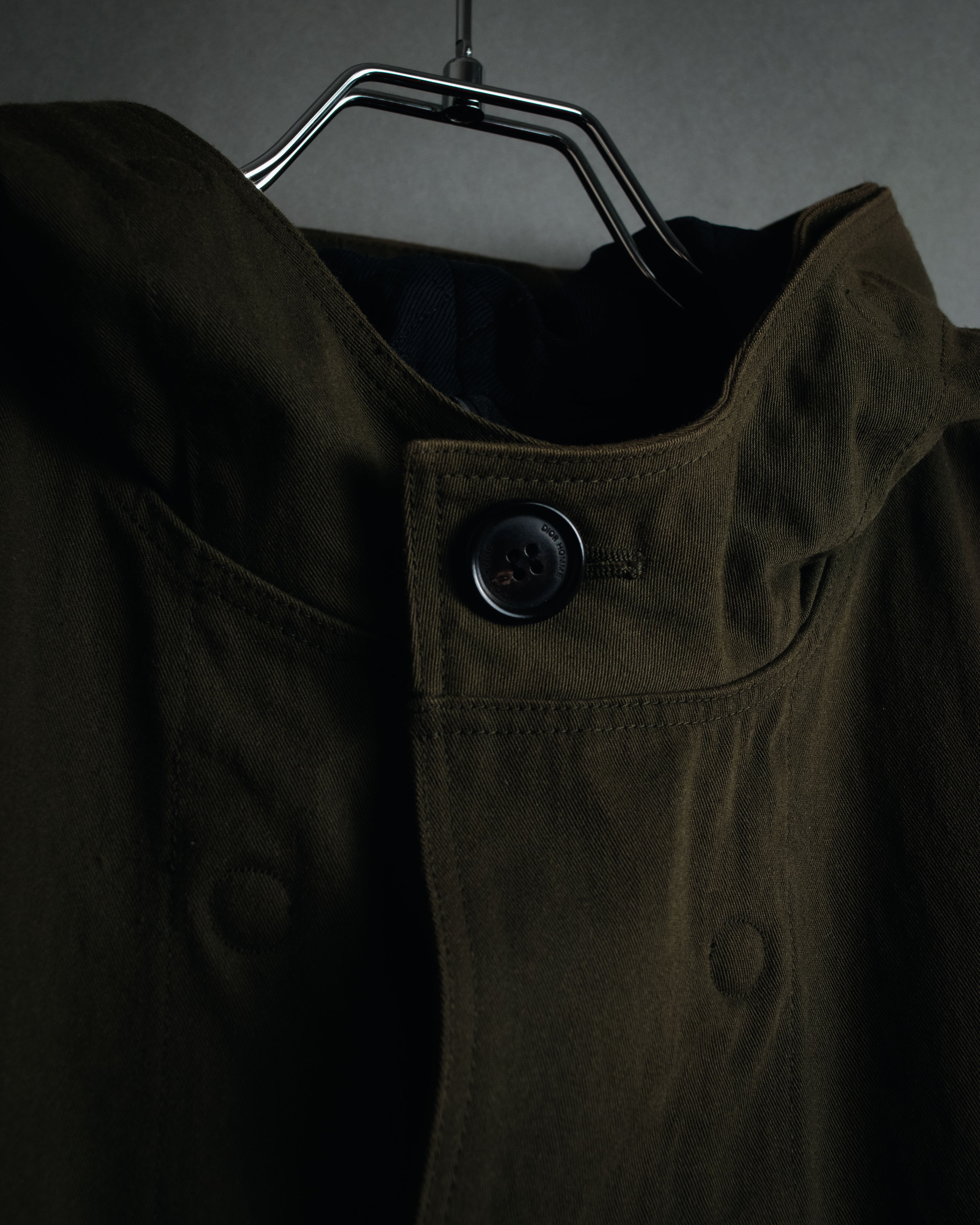 "Dior" 22AW Kim Jones design military detail hooded coat
