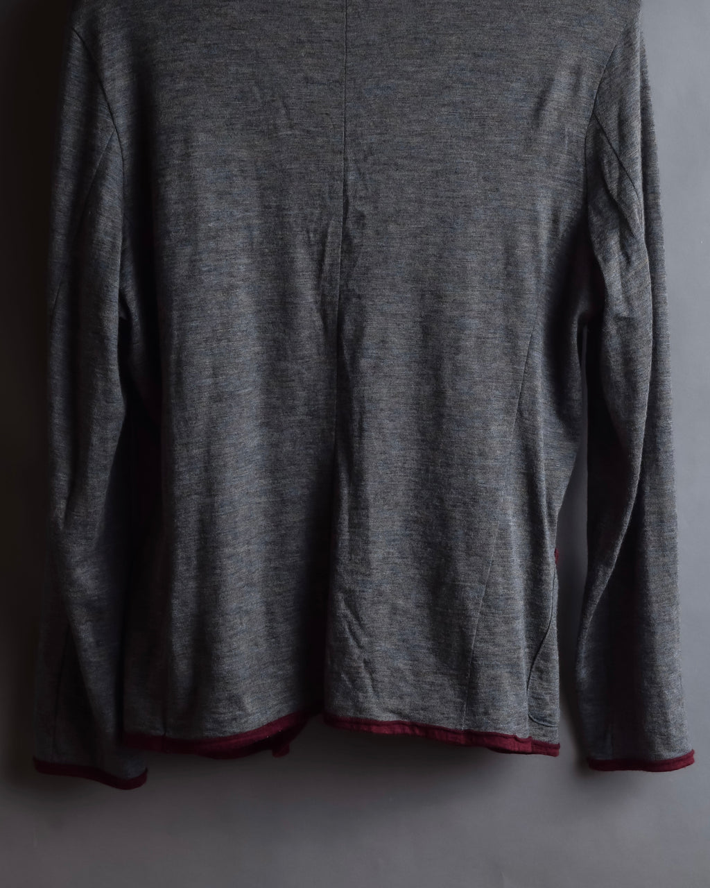 "Vivienne Westwood MAN" Bordeaux piping design draped tailored jacket