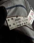 "CELINE" Piping design velour long gown coat