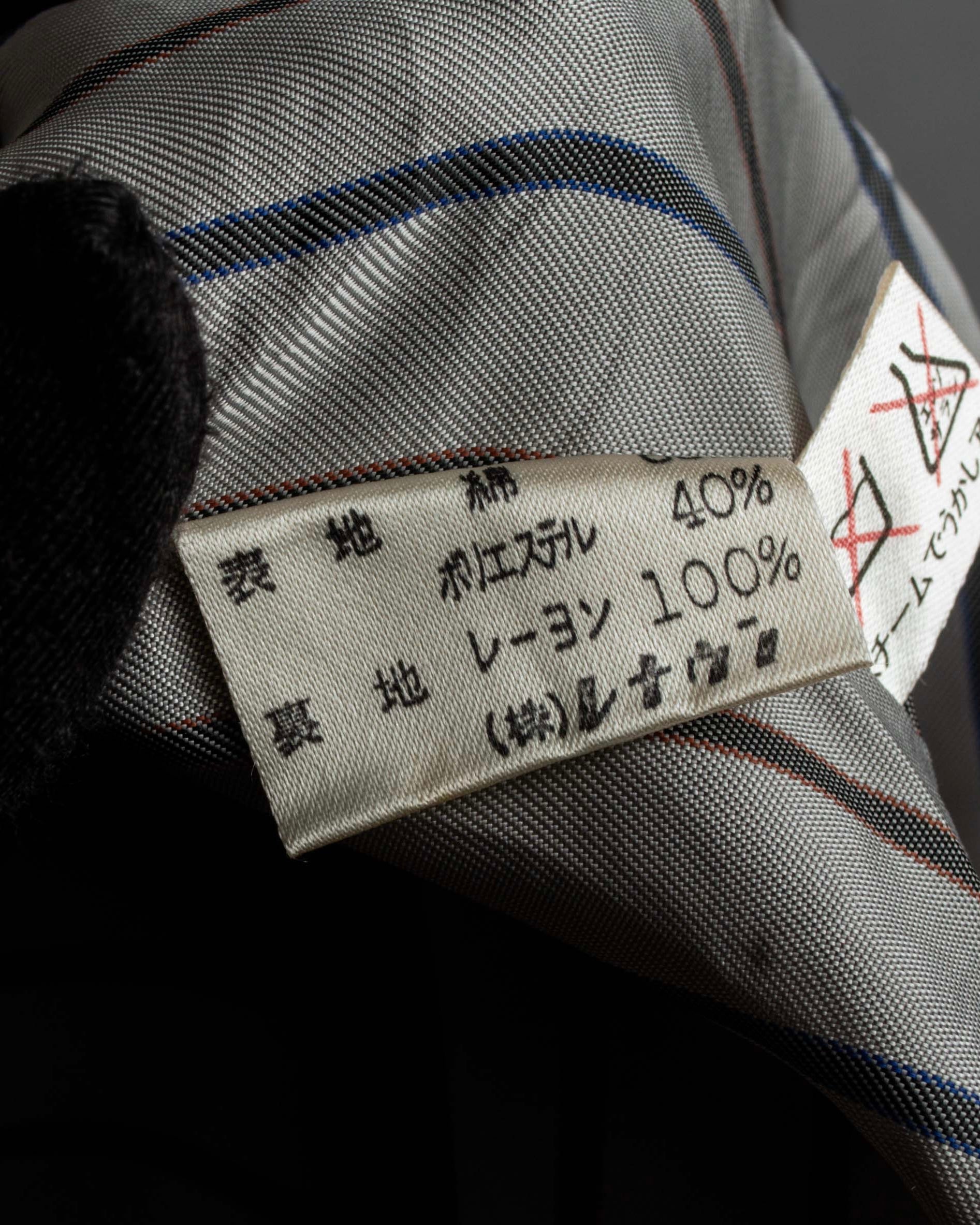 "CELINE" Piping design velour long gown coat