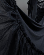 "RED VALENTINO" Distressed tulle skirt docking long pullover