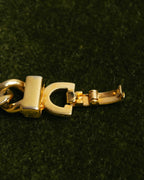 "Christian Dior" 90's Gold tone rhinestone chain bracelet