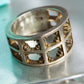 "Tiffany&Co" Silver 925 square cut edged ring