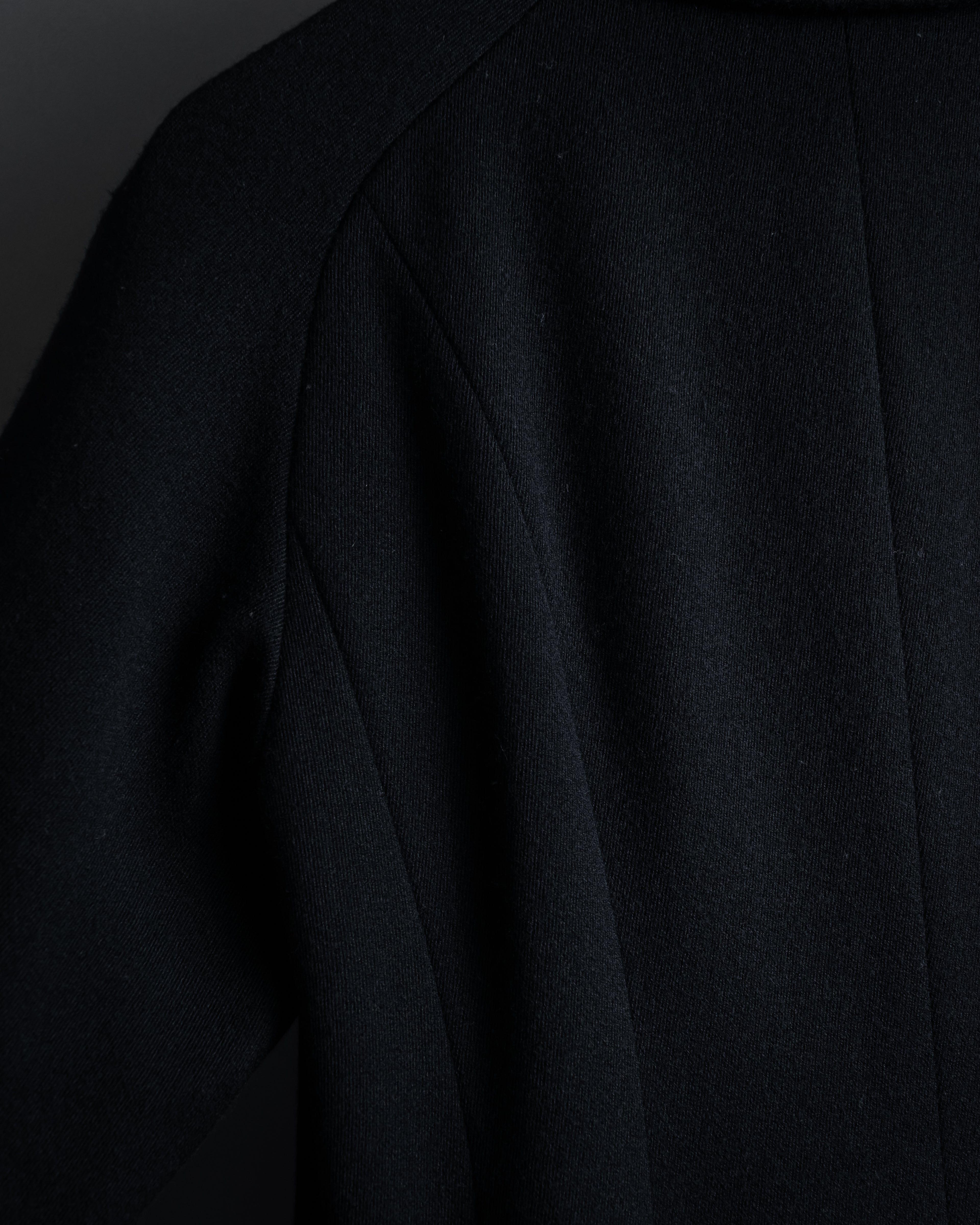 “KEITA MARUYAMA” Floral appliqué one-button chelsea coat