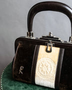 "Roberta Di Camerino"
 Velvet combination design hand bag