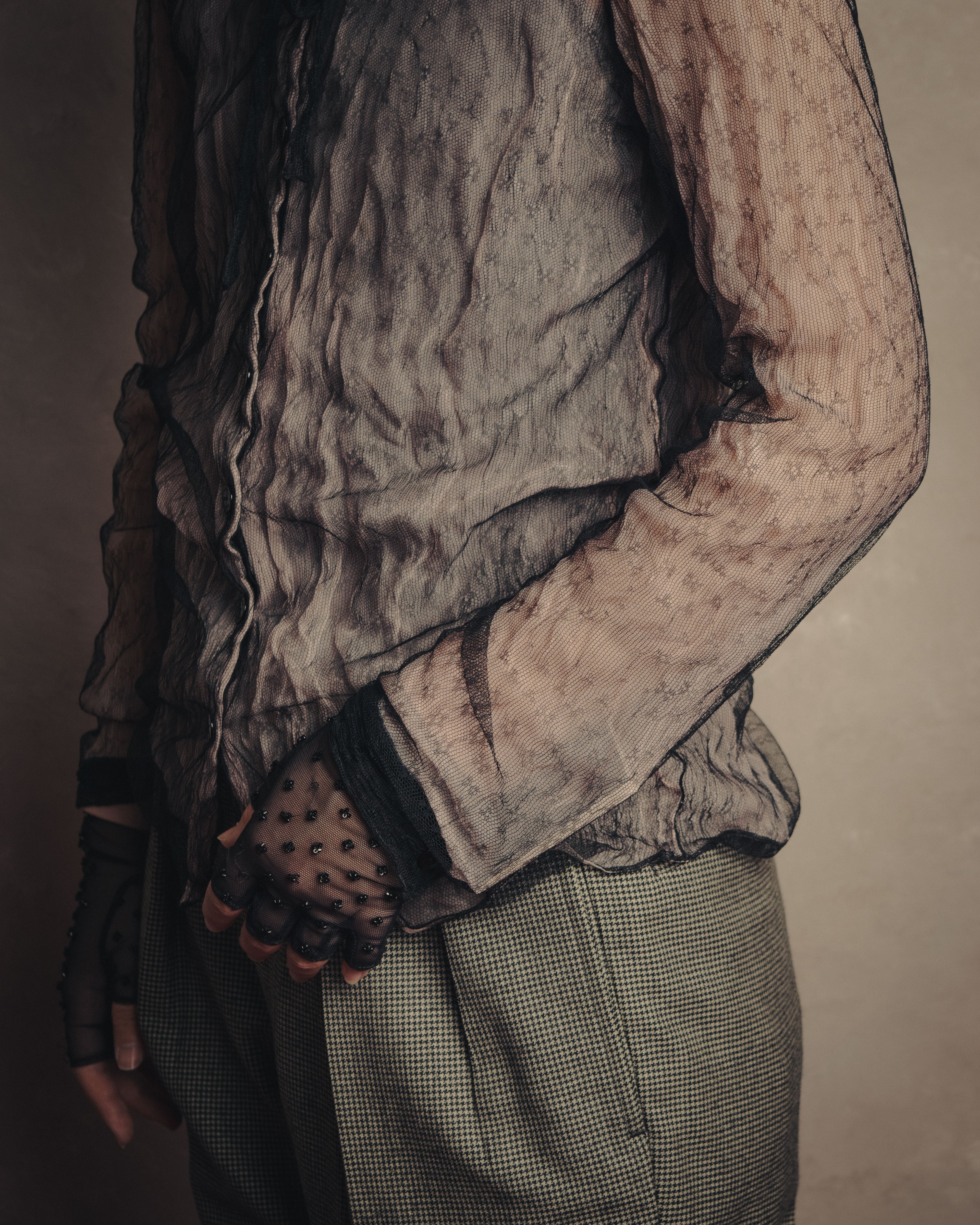 -SPECIAL- “CHANEL” 2014-2019 Sheer lace bow blouse