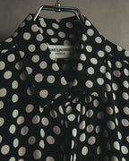 -SPECIAL- "Saint Laurent" 2019-2020 Polka dot silk long sleeve shirt
