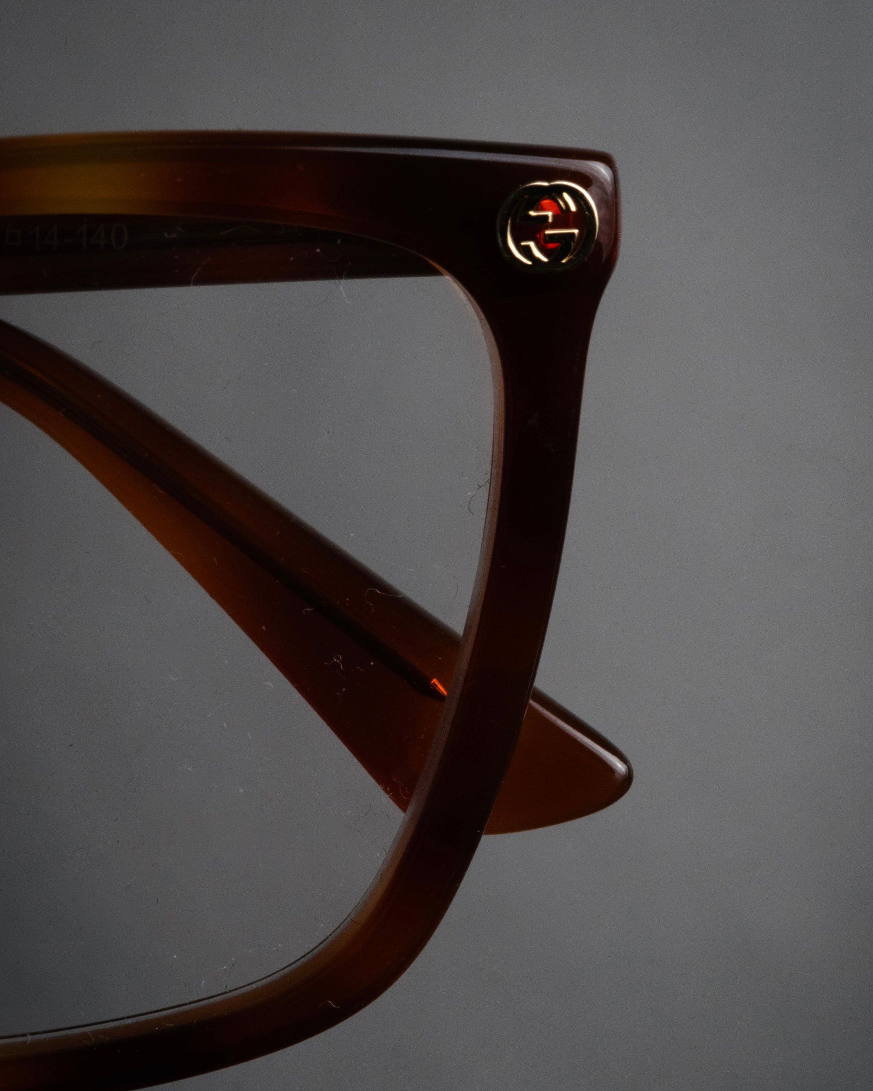 “GUCCI” 2017-2022 Bee motif havana eyeglasses