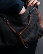 "GUCCI" GG canvas horsebit detail shoulder bag