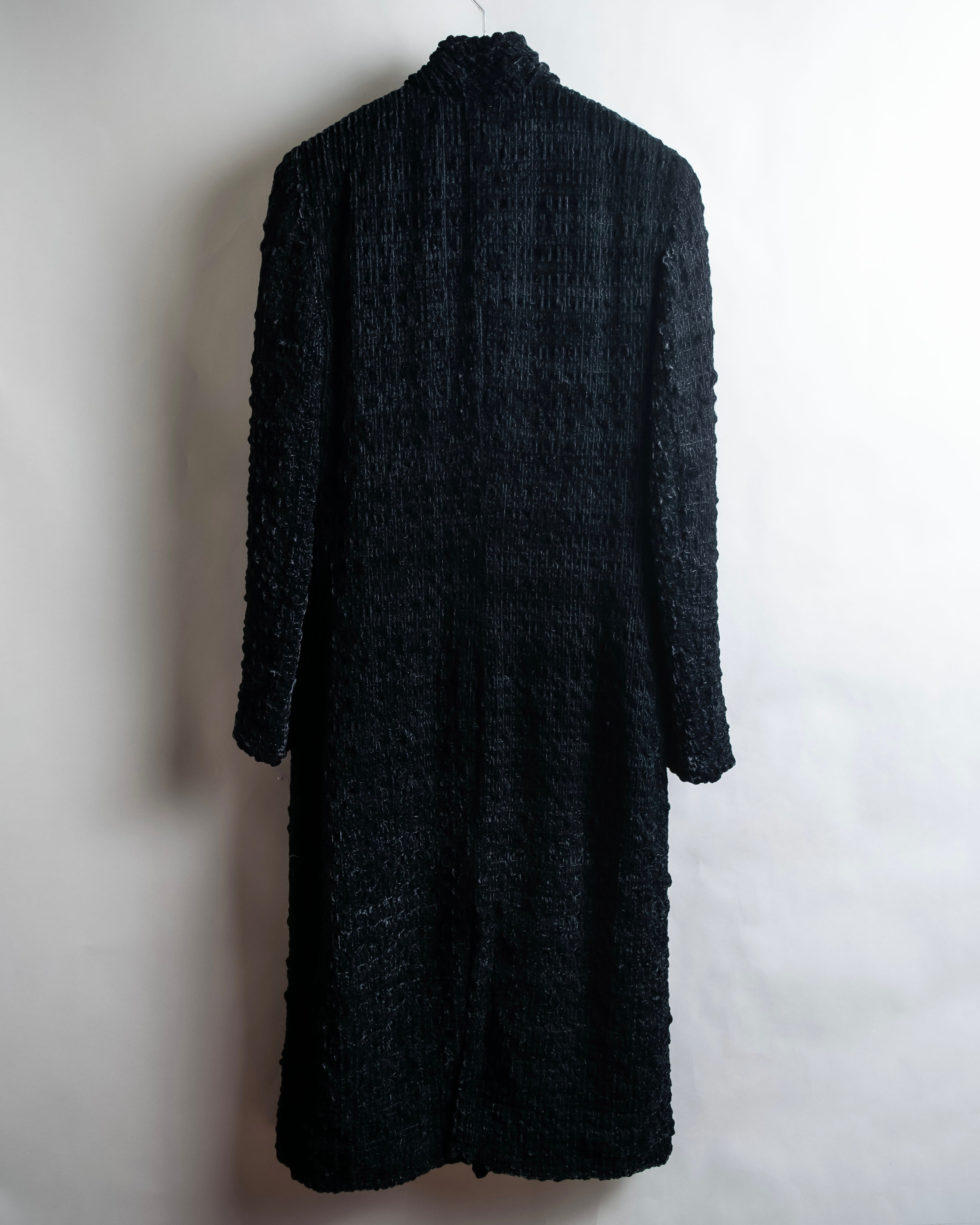 "GIORGIO ARMANI" Stand collar velour long coat