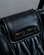 "MIU MIU" Matelasse design 2way leather bag