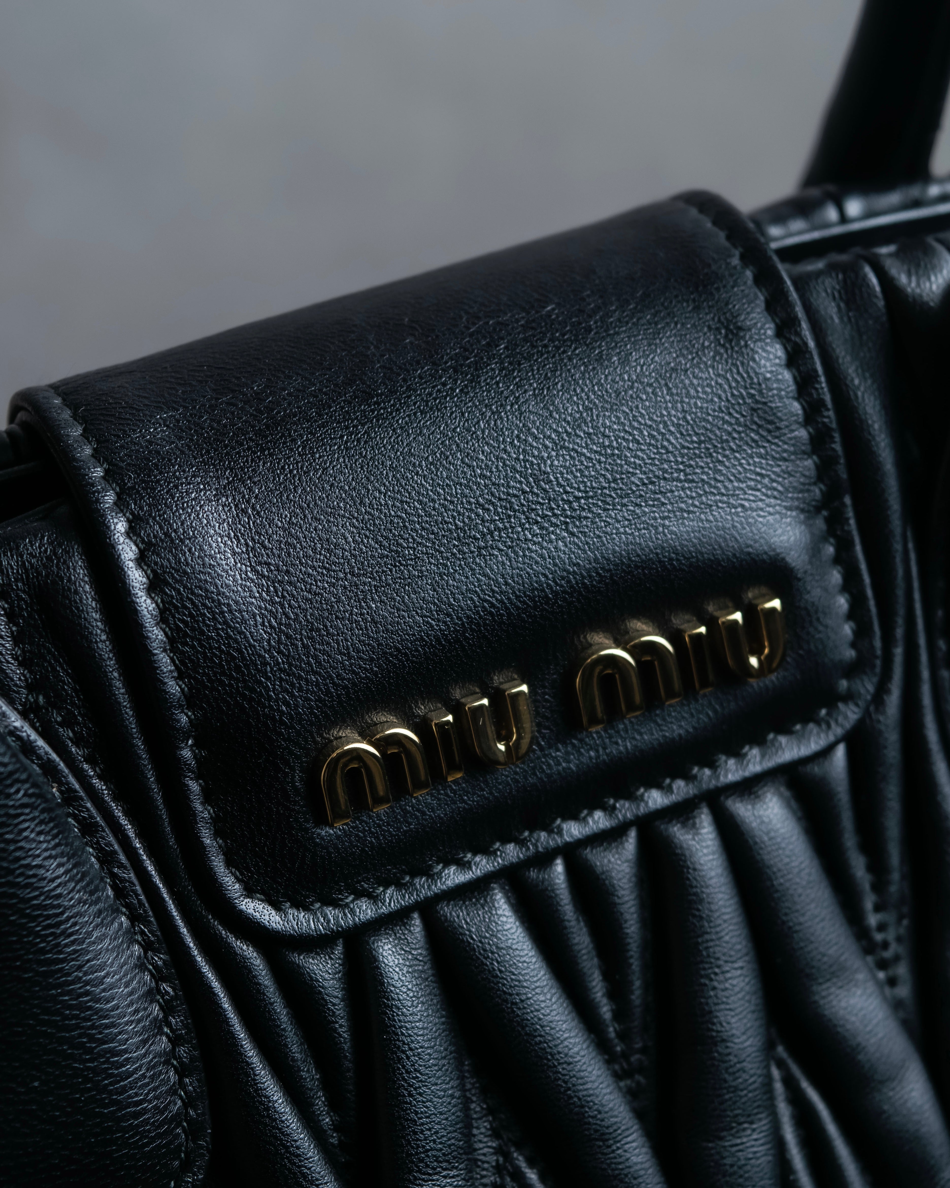 "MIU MIU" Matelasse design 2way leather bag