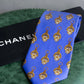 "CHANEL" Heart shaped gold parts pattern chain design neck tie