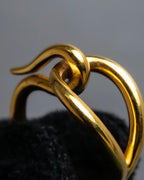 "HERMES" Jumbo scarf gold ring