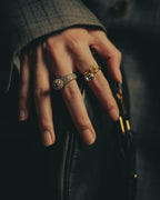 -SPECIAL- “Dior” 2024-2025 Petit CD asymmetrical crystal and faux pearl ring