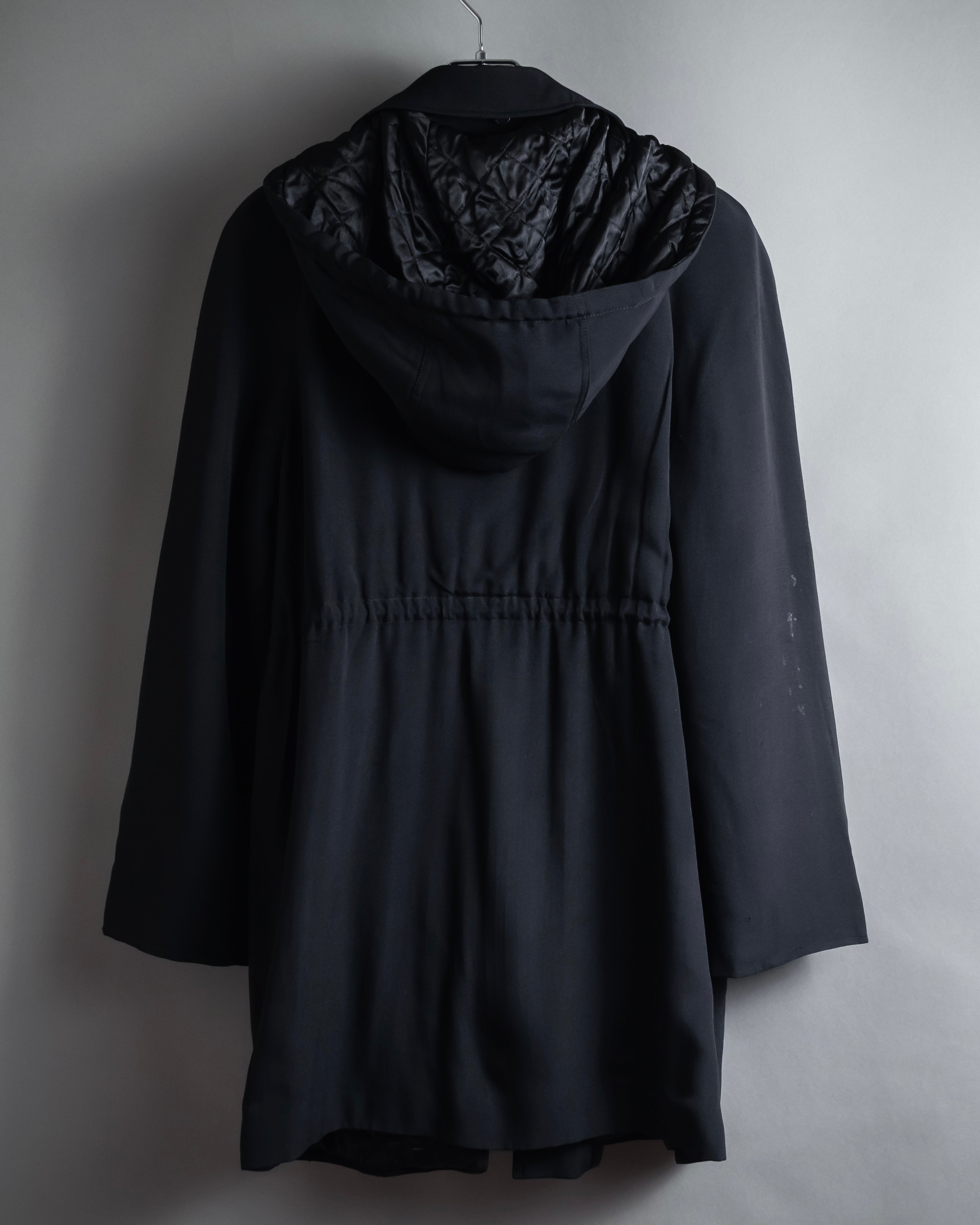 "VALENTINO" 90’s Couture-lined hooded coat