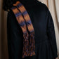 "GUCCI" Ombre stripe pattern fringe design silk long stole