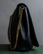 "CELINE" Triomphe logo quilted leather shoulder bag