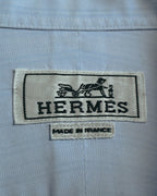 "Hermès" Vintage subtly woven cotton dress shirt