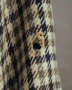 "GUCCI" 80's-early 90's Checked wool cashmere double-breasted jacket