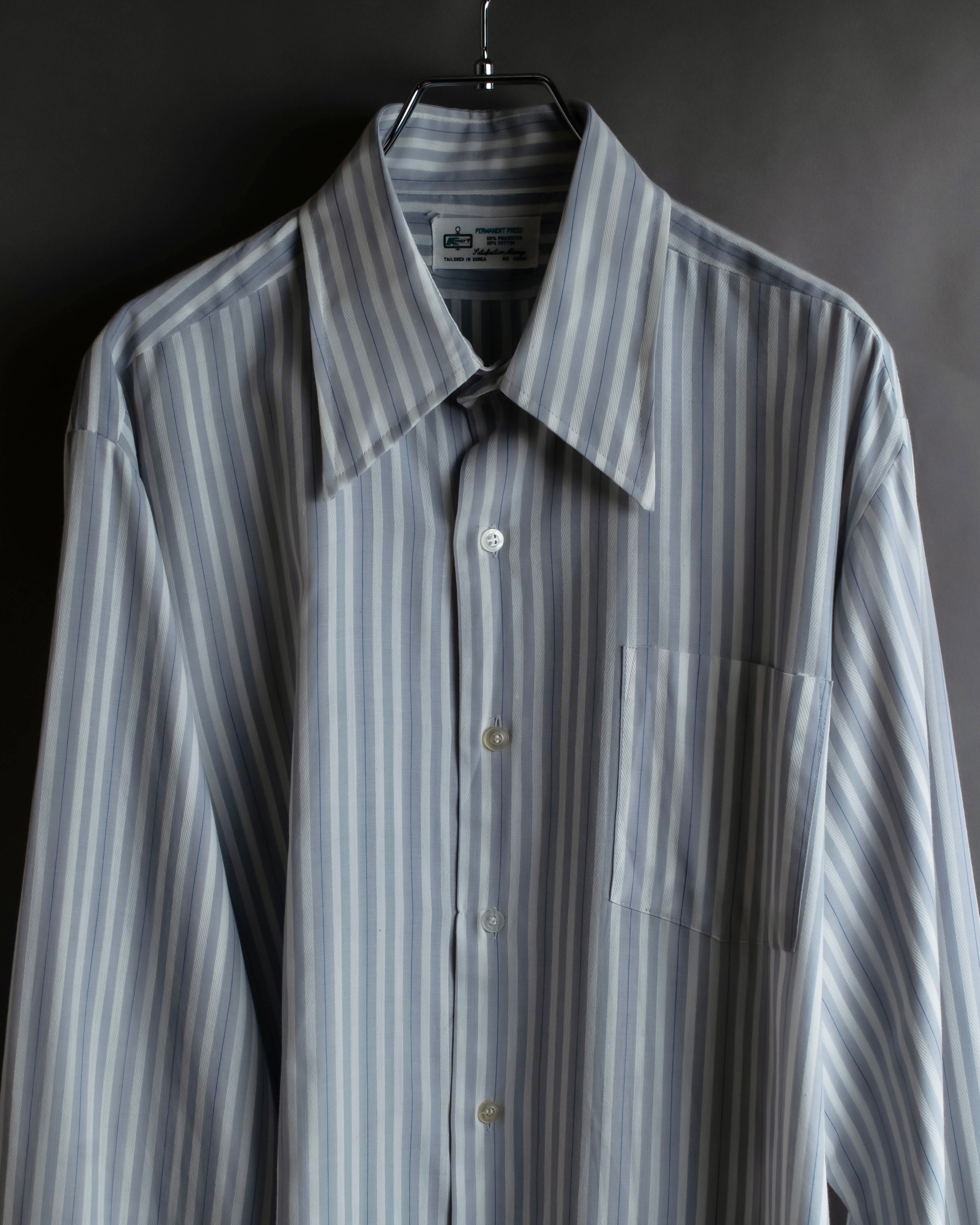 "Vintage multi-stripe pattern shirt"