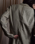 "Dolce & Gabbana" Raw edge frayed linen tailored jacket