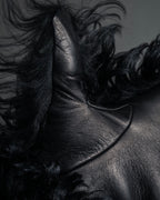 "BOTTEGA VENETA" Long-haired fur design leather gloves