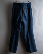 "GUCCI" Deep-tuck wool gently flared slacks