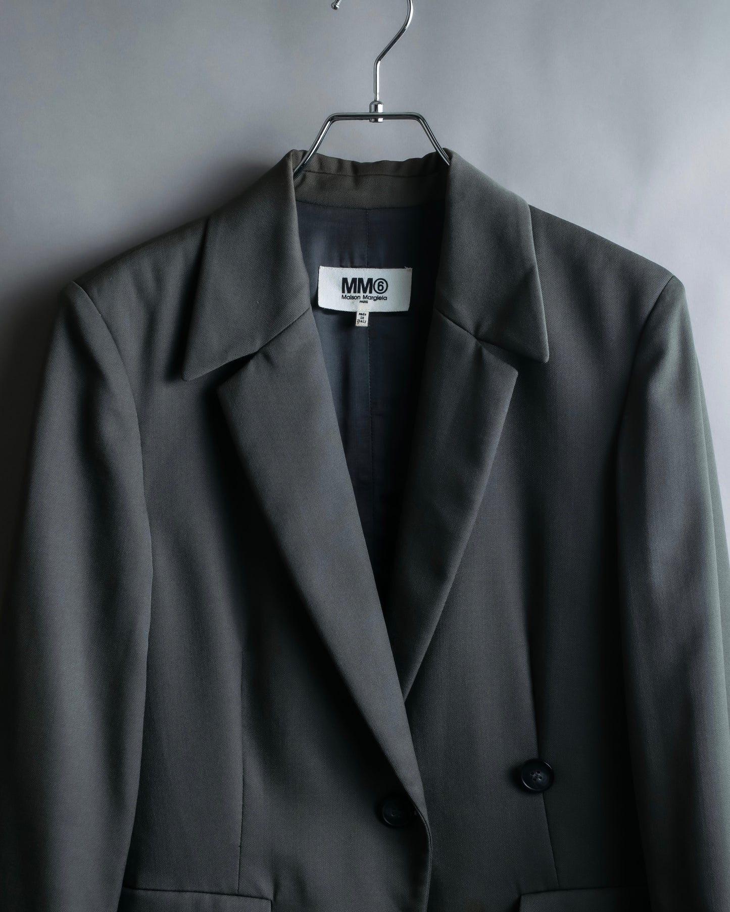 "MM6 MAISON MARGIELA" Wrap front oversized tailored jacket