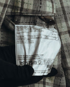 -SPECIAL- "Hermès" 10's Textured linen blend check blazer