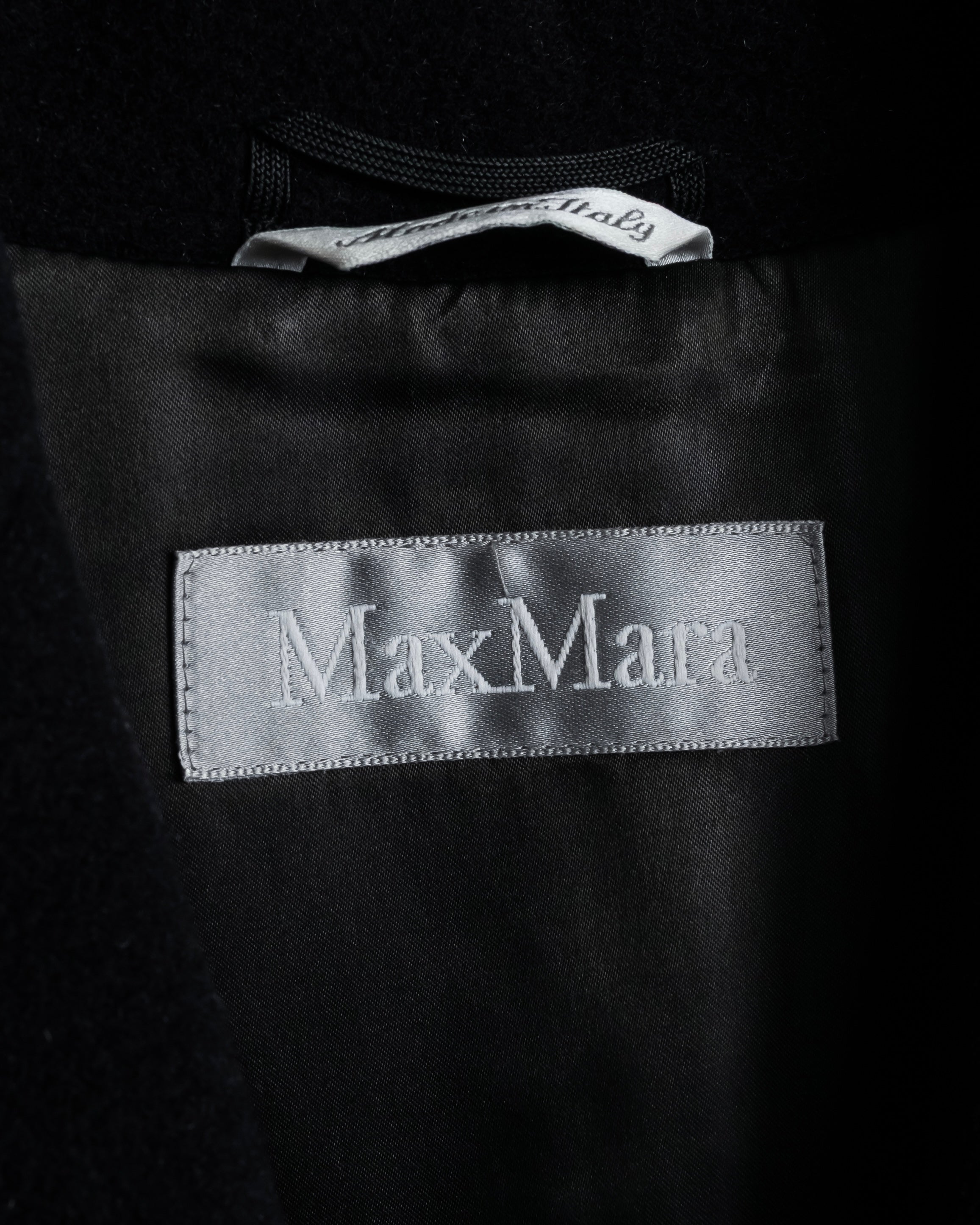 "Max Mara" Silver tag straight line shaped chester coat