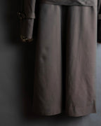 "HIROKI" Real fur lined maxi length belted coat