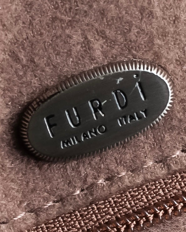 "Furdi" Crocodile embossed leather handbag