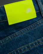 “Balenciaga” 2016-18’s tapered denim pants with neon back patch