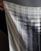 "Christian Dior" Blurred D &amp; check pattern square scarf