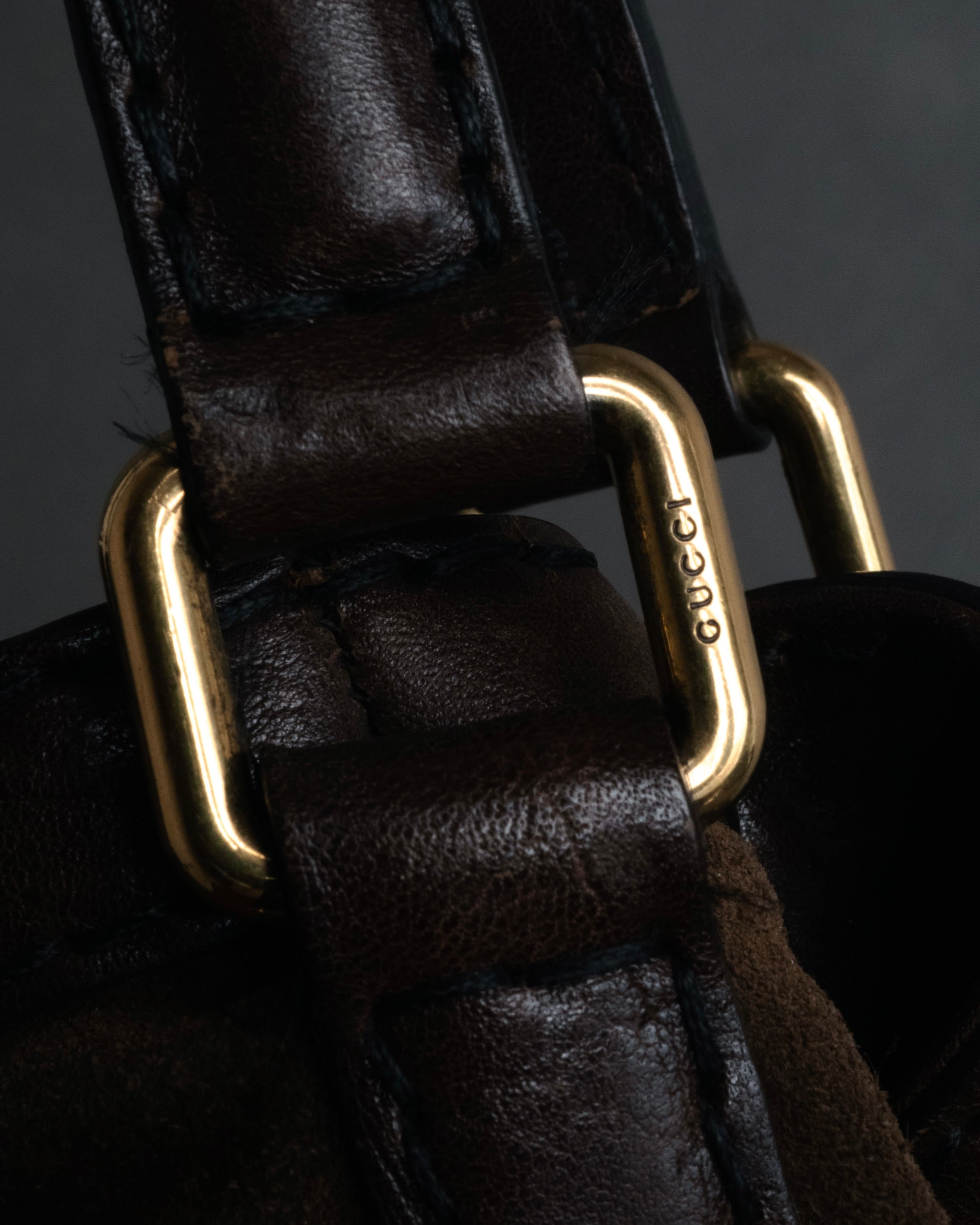 -SPECIAL- “GUCCI” 2005-2008 suede toggle shoulder bag