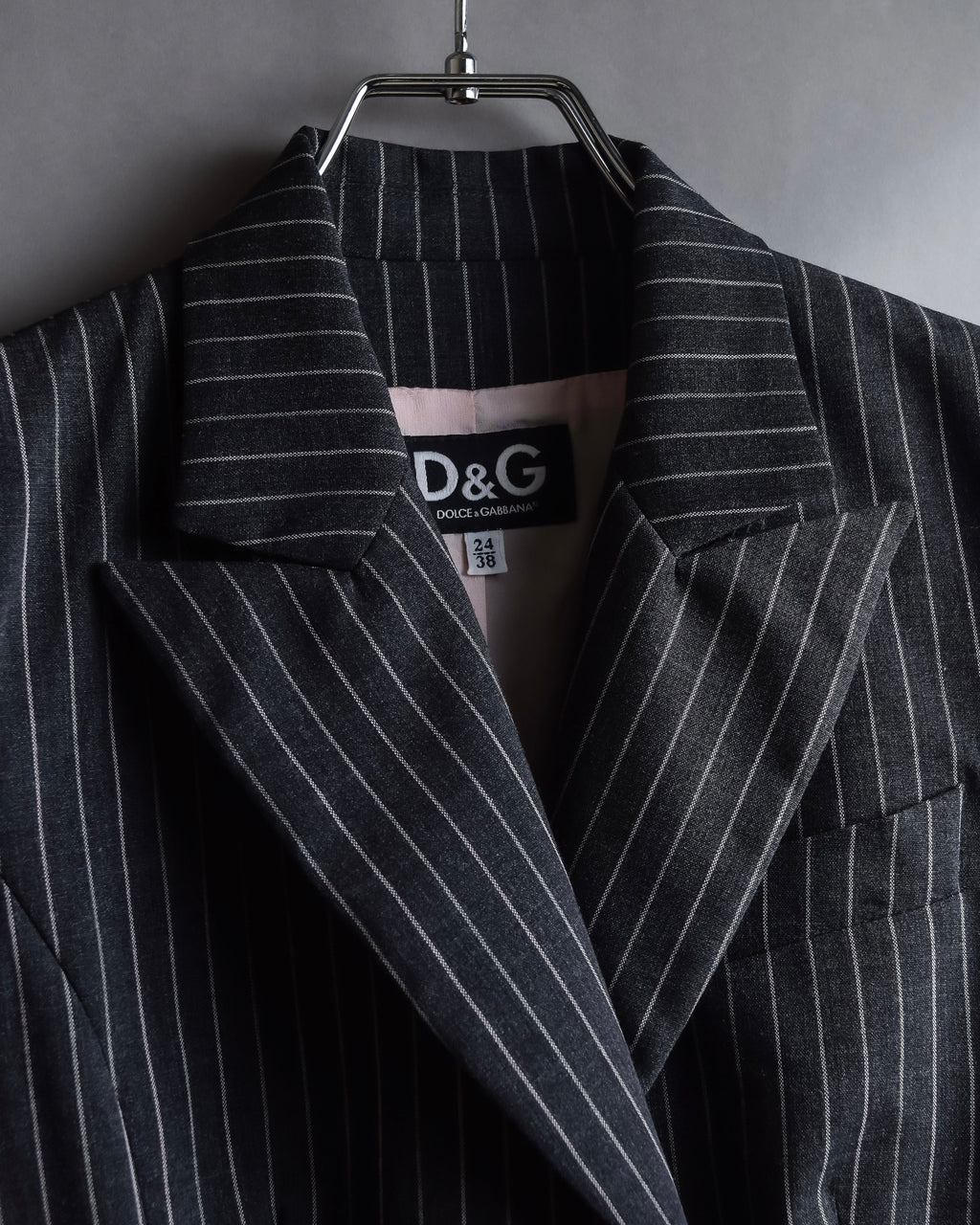 "Dolce & Gabbana" White striped shaped tailored jacket
