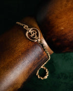 “Christian Dior” 90’s CD circle logo chain bracelet