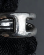 "Tiffany&Co" Open diagonal silver925 ring