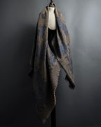 "BALENCIAGA" Large size lame jacquard weave stole